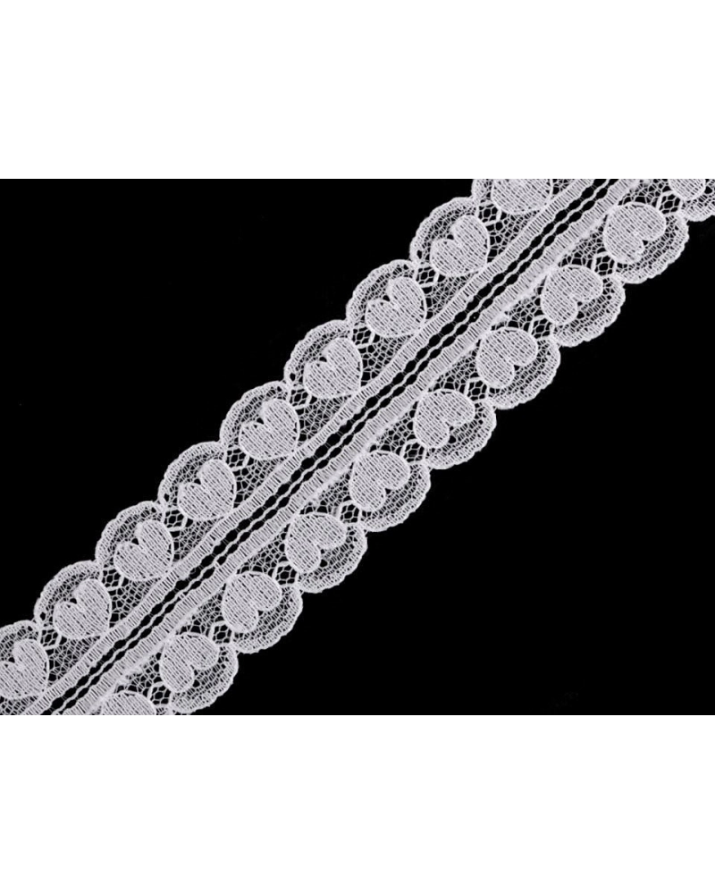 Műszál csipke / betét szív szélessége 30 mm - 18 m | Mimib