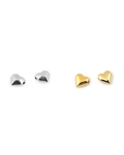 Fém gyöngy szív 8x8 mm - 10 db. | Mimib
