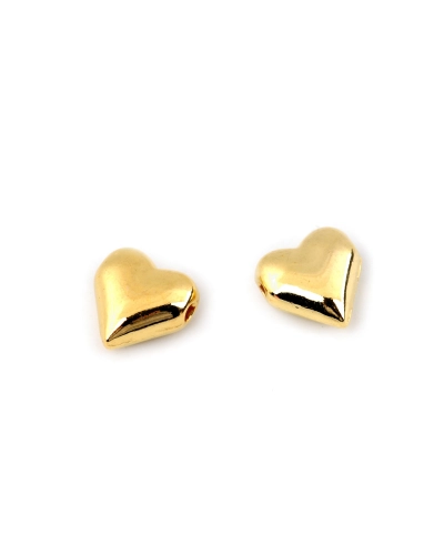 Fém gyöngy szív 8x8 mm - 10 db. | Mimib