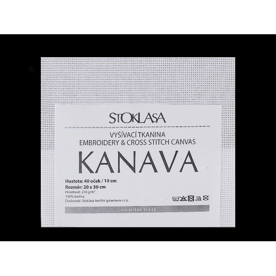 Kanava hímzővászon 20x30 cm 40 szem - 1 db. | Mimib