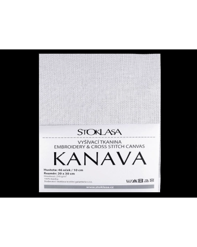Kanava hímzővászon 20x30 cm 46 szemes - 1 db. | Mimib