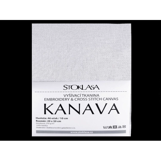 Kanava hímzővászon 20x30 cm 46 szemes - 1 db. | Mimib