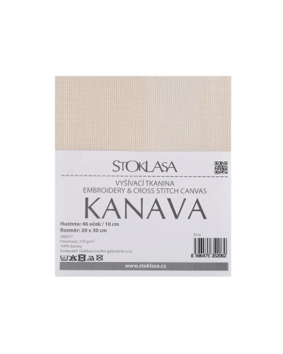 Kanava hímzővászon 20x30 cm 46 szemes - 1 db. | Mimib