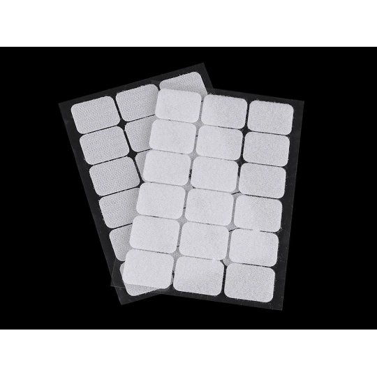 Suchý zips samolepiaci obdĺžniky 25x32 mm - 1 kar. | Mimib