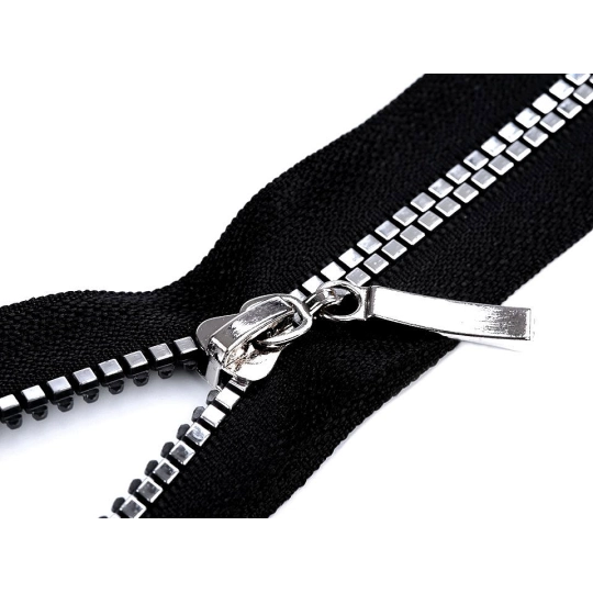 Kostený zips No 5 dĺžka 50 cm štvorcové zuby - 1 ks | Mimib