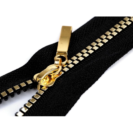 Kostený zips No 5 dĺžka 80 cm štvorcové zuby - 1 ks | Mimib