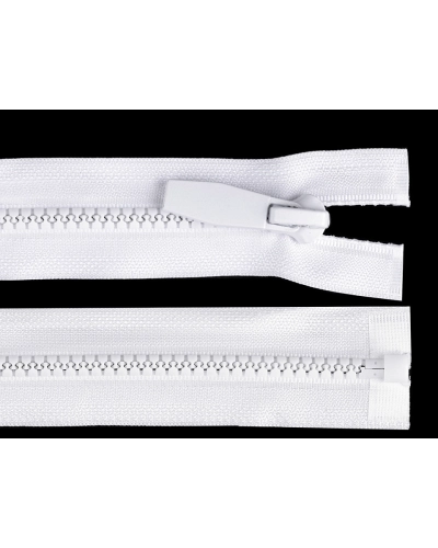 Kostený zips No 5 dĺžka 60 cm okrúhle zúbky, s ozdobným bežcom - 1 ks | Mimib