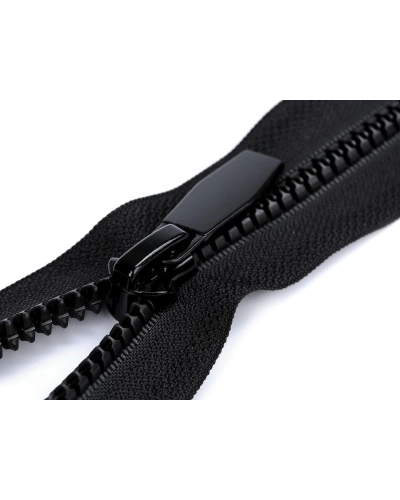 Kostený zips No 5 dĺžka 70 cm okrúhle zúbky, s ozdobným bežcom - 1 ks | Mimib