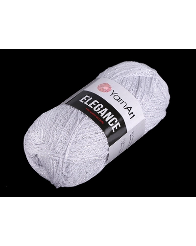 Bavlnená pletacia priadza Elegance s metalickým vláknom 50 g - 1 ks | Mimib