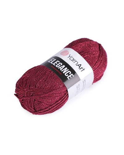 Bavlnená pletacia priadza Elegance s metalickým vláknom 50 g - 1 ks | Mimib