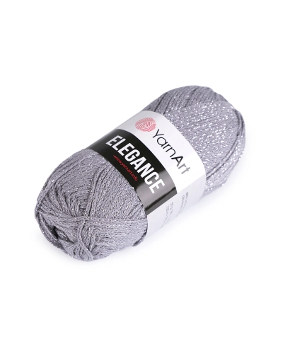 Bavlnená pletacia priadza Elegance s metalickým vláknom 50 g - 1 ks | Mimib