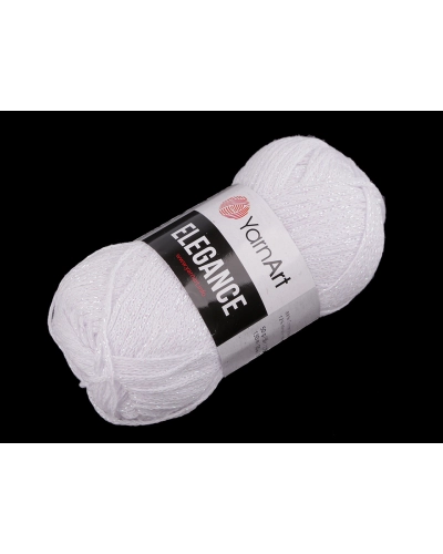 Bavlnená pletacia priadza Elegance s metalickým vláknom 50 g - 1 ks | Mimib