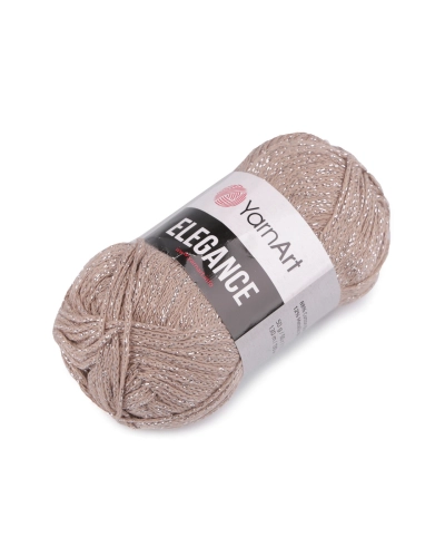 Bavlnená pletacia priadza Elegance s metalickým vláknom 50 g - 1 ks | Mimib