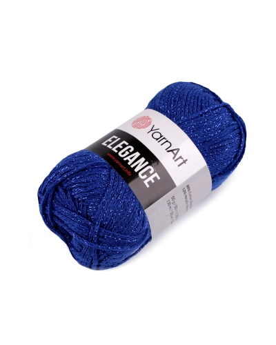 Bavlnená pletacia priadza Elegance s metalickým vláknom 50 g - 1 ks | Mimib