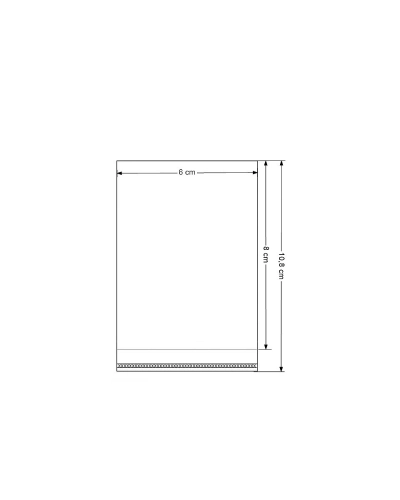 PP vrecko s lepiacou lištou 6x8 cm - 100 ks | Mimib