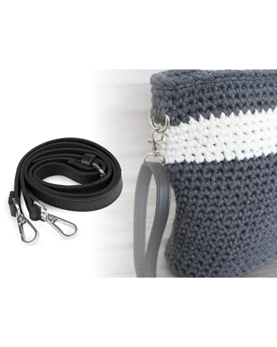 Műbőr heveder / karabinerrel szélessége 1,5 cm - 1 db. | Mimib