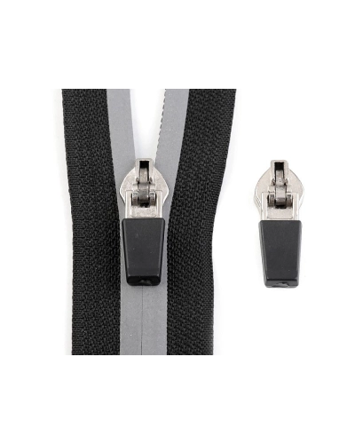 Cipzár húzóka fényvisszaverő spirálcipzárhoz No 5 semi-autolock - 5 db.