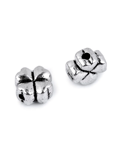 Fém dísz négyágú lóhere 8x8 mm - 10 db. | Mimib