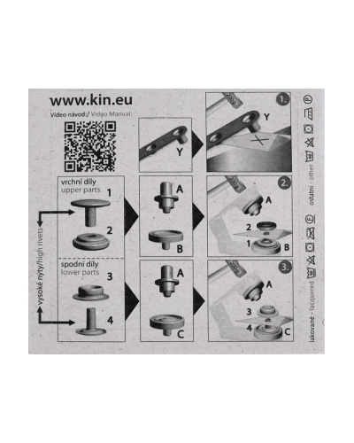 Rugós patent-Dzseki patent vastag anyagokra, magas szegecs - 10 card | Mimib