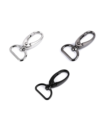 Fém forgós karabiner  20 mm-es befűző - 2 db. | Mimib
