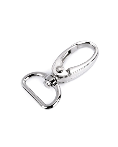 Fém forgós karabiner  20 mm-es befűző - 2 db. | Mimib