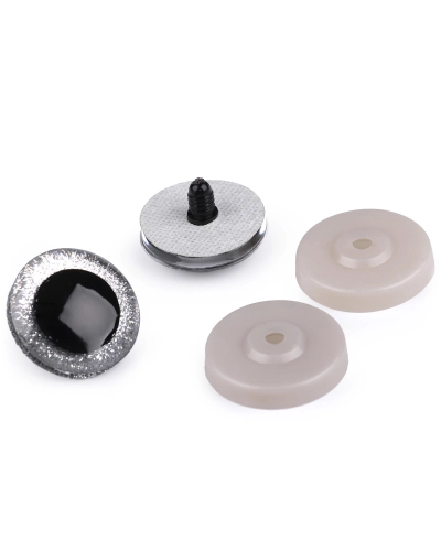 Nagy biztonsági szemek glitterrel Ø40 mm - 2 szett | Mimib