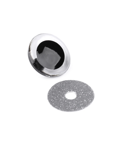 Nagy biztonsági szemek glitterrel Ø40 mm - 2 szett | Mimib
