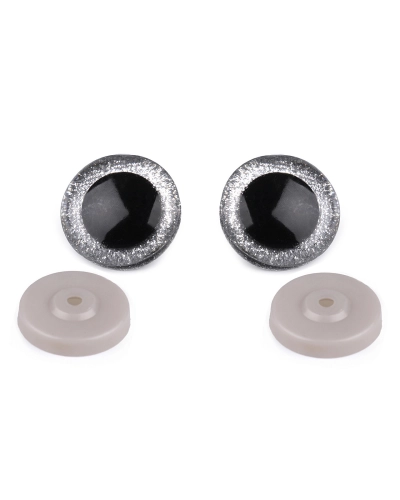 Nagy biztonsági szemek glitterrel Ø40 mm - 2 szett | Mimib
