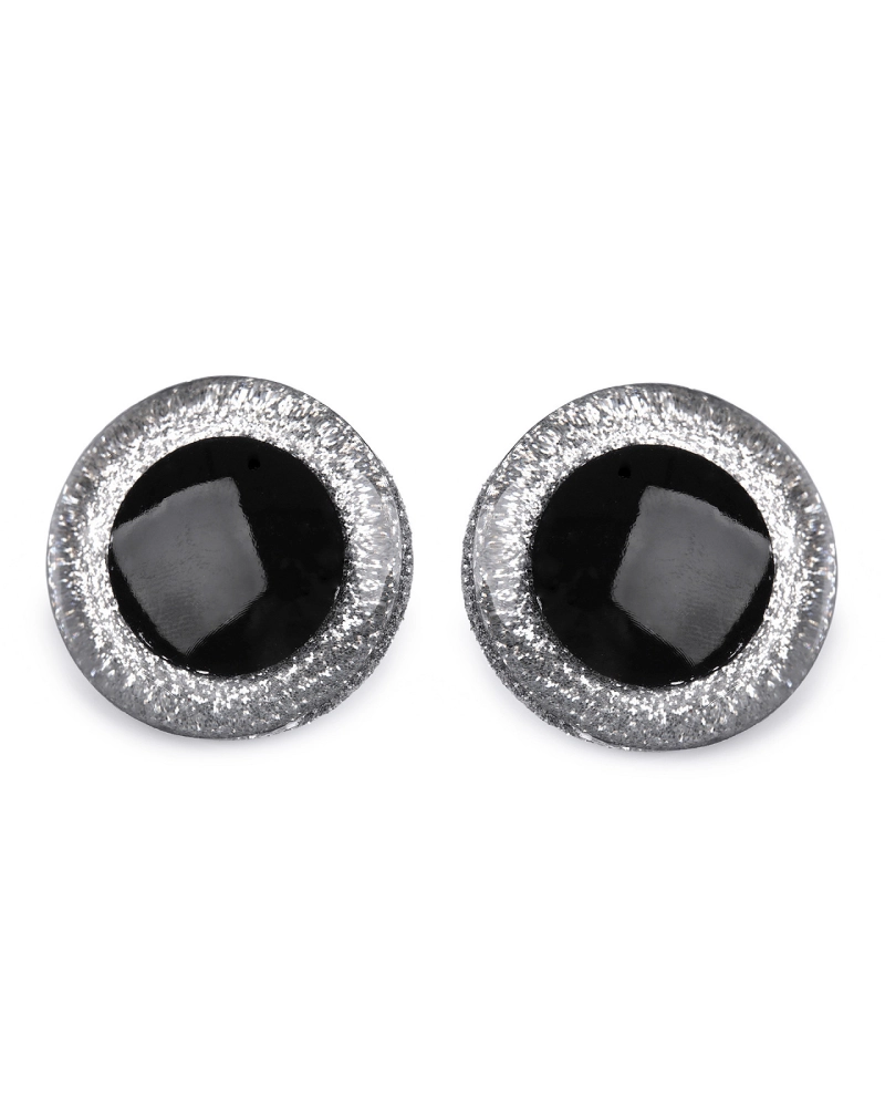 Nagy biztonsági szemek glitterrel Ø40 mm - 2 szett | Mimib