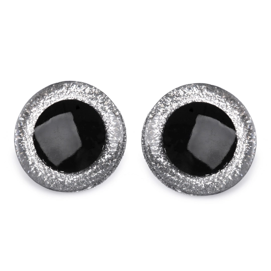 Nagy biztonsági szemek glitterrel Ø40 mm - 2 szett | Mimib