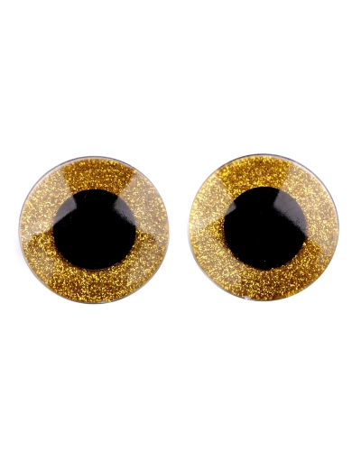 Nagy biztonsági szemek glitterrel Ø40 mm - 2 szett | Mimib