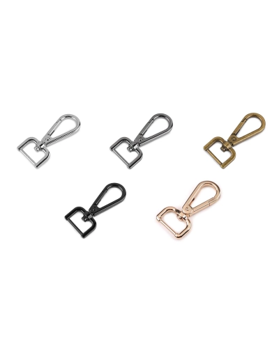 Fém forgós karabiner  20 mm-es befűző - 1 db. | Mimib