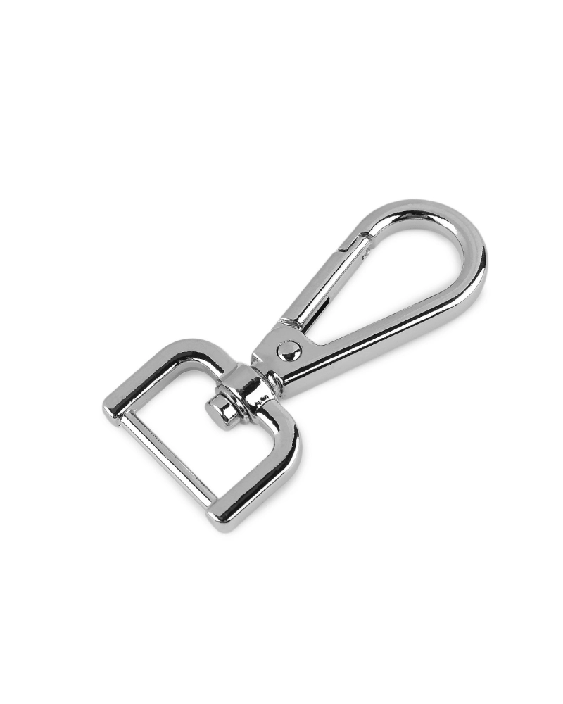 Fém forgós karabiner  20 mm-es befűző - 1 db. | Mimib