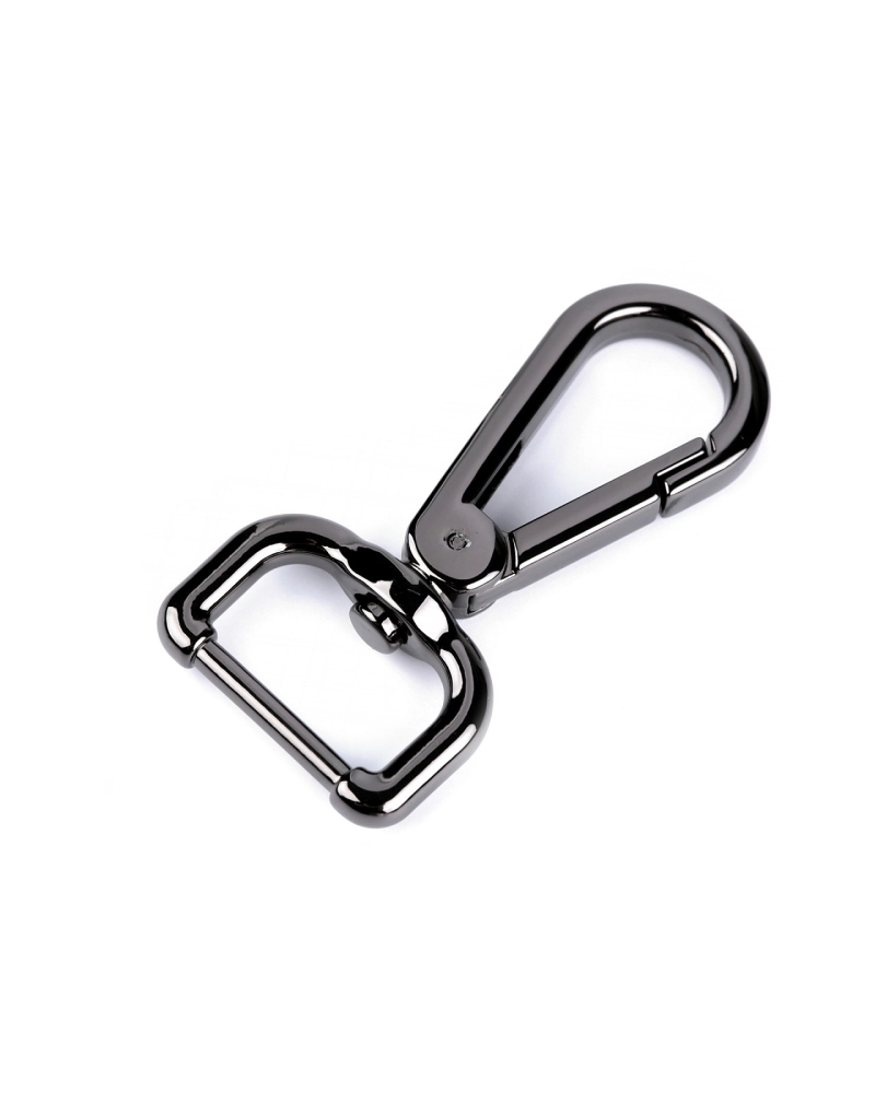 Fém forgós karabiner  20 mm-es befűző - 1 db. | Mimib