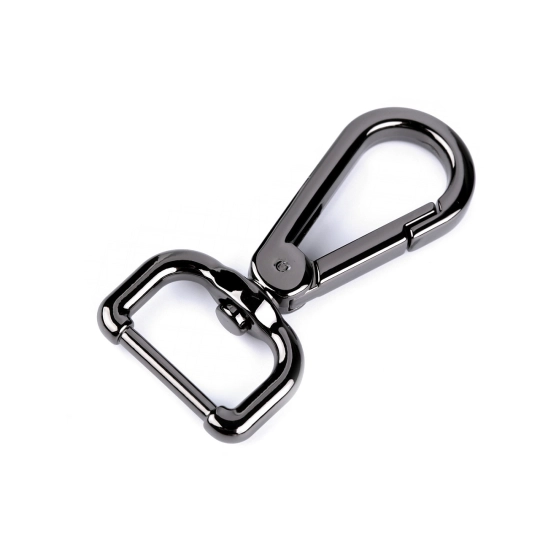 Fém forgós karabiner  20 mm-es befűző - 1 db. | Mimib