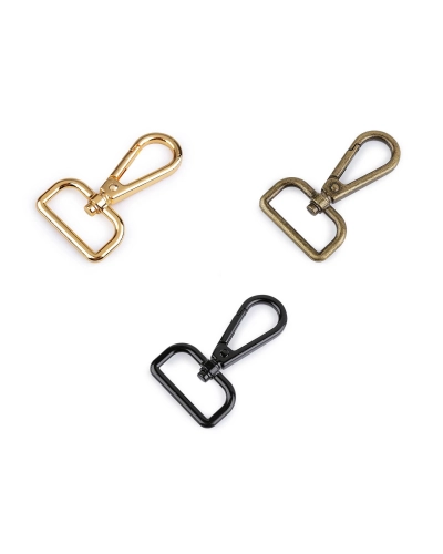 Fém forgós karabiner  30 mm-es befűző - 1 db. | Mimib