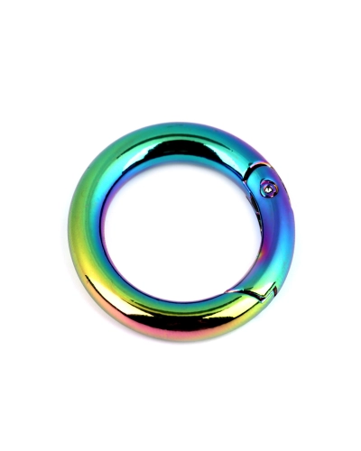Karabiner karika / ovál táskára / szivárváonyos kulcs - 1 db. | Mimib