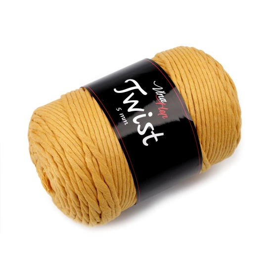 Bavlnená pletacia priadza Twist macrame 500 g rozčesávacia - 1 ks | Mimib
