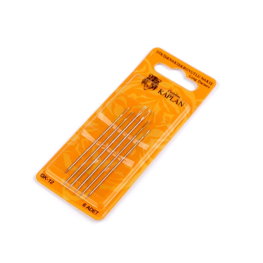 Hosszú stoppoló tűk, arany fülek - 1 card | Mimib