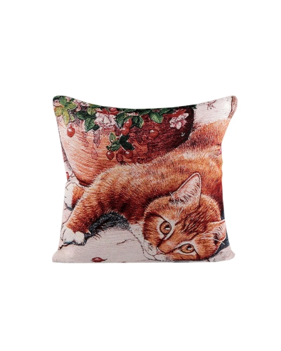 Gobelin párnahuzat macskák 45x45 cm - 1 db. | Mimib