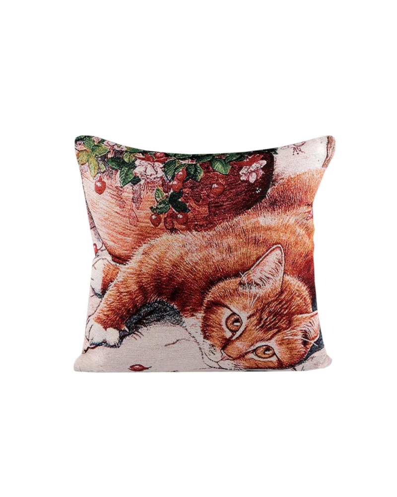 Gobelin párnahuzat macskák 45x45 cm - 1 db. | Mimib