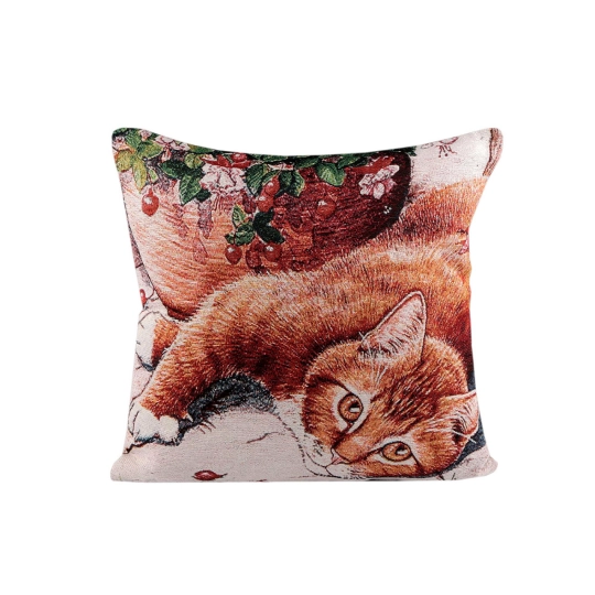 Gobelin párnahuzat macskák 45x45 cm - 1 db. | Mimib