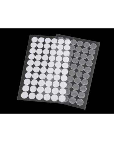 Tépőzár karika öntapadós Ø15 mm átlátszó - 1 card | Mimib