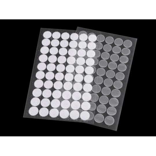 Tépőzár karika öntapadós Ø15 mm átlátszó - 1 card | Mimib