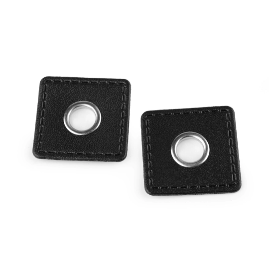 Ringli bőr négyzett rávarrásra 10 mm - 4 db. | Mimib