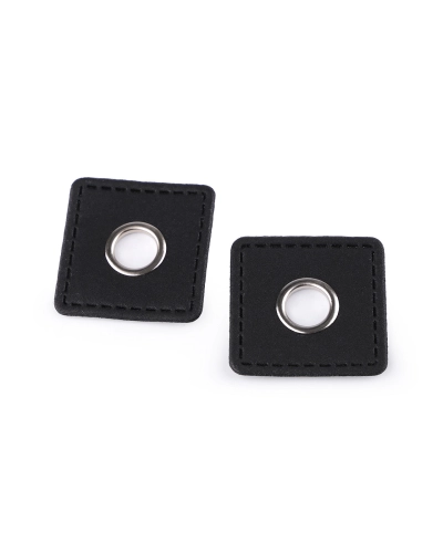 Ringli bőr négyzett rávarrásra 10 mm - 4 db. | Mimib