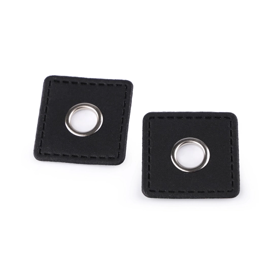 Ringli bőr négyzett rávarrásra 10 mm - 4 db. | Mimib