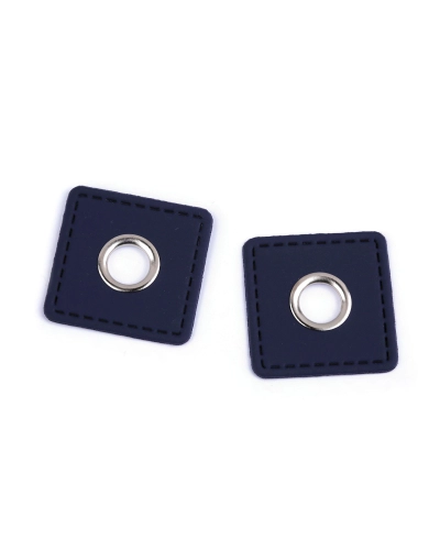 Ringli bőr négyzett rávarrásra 10 mm - 4 db. | Mimib