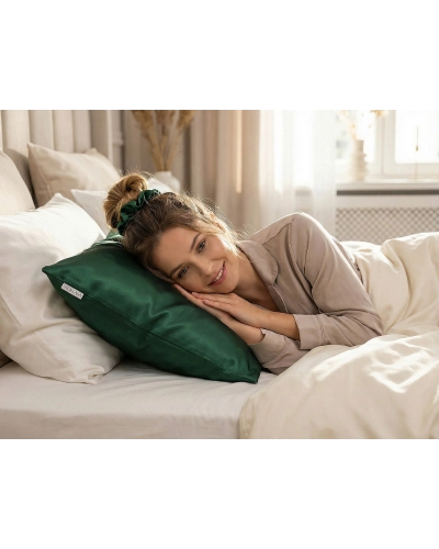 Szatén Beauty alvó készlet, huzat és scrunchie gumi - 1 db. | Mimib