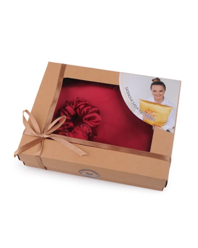 Szatén Beauty alvó készlet, huzat és scrunchie gumi - 1 db. | Mimib